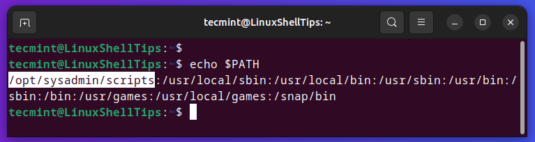 Check PATH in Linux