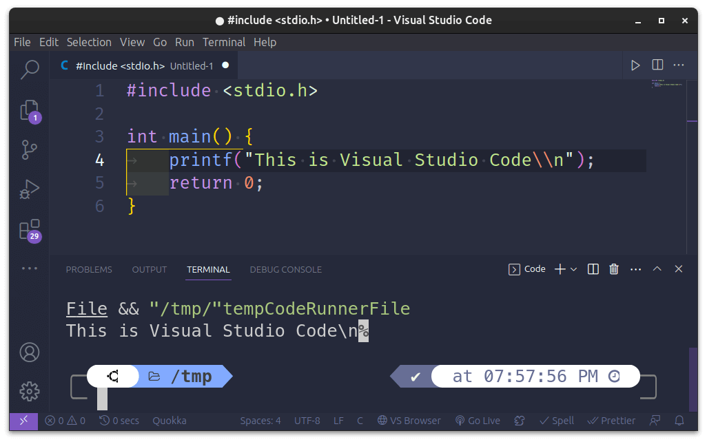 Compile C Code in Visual Studio Code