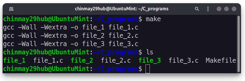 Auto Compile All C Programs in Ubuntu