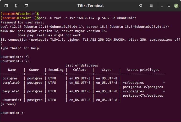 Connect to Remote PostgreSQL Database