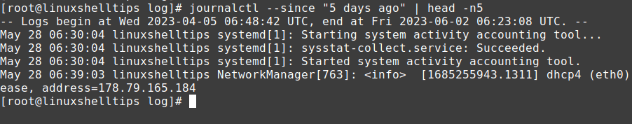 Read Journalctl Logs