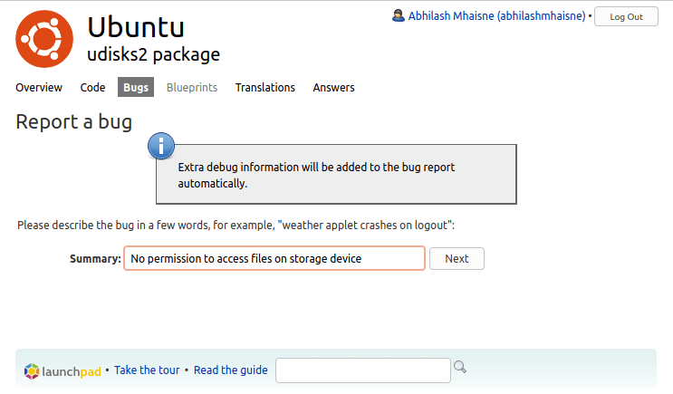 Add a Bug Report to Ubuntu
