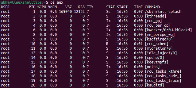 Overview of Running Processes