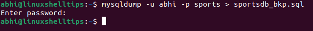 Backup MySQL Database in Linux
