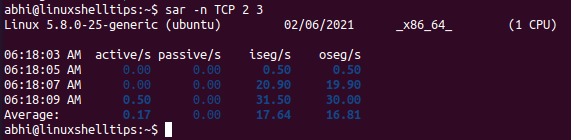 Check Network TCP Traffic