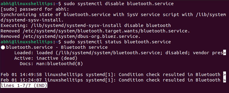 Disable Bluetooth on Ubuntu Startup