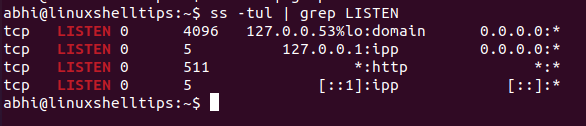 Find Listening Ports in Linux