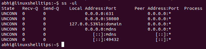 Find Listening UDP Sockets