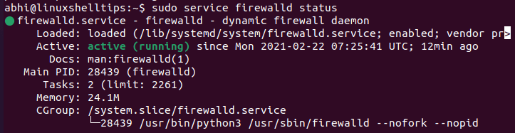 Install Firewalld