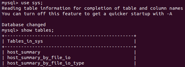 Show Database Tables