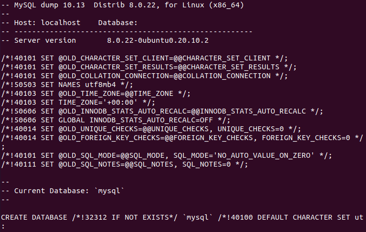 View Contents of MySQL Database