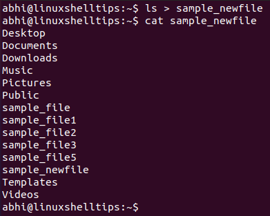 Write Command Output to File