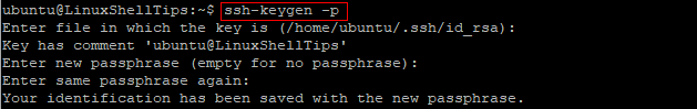 Add SSH Passphrase to an Existing SSH Key