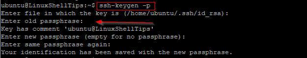 Change Passphrase for an Existing SSH Key
