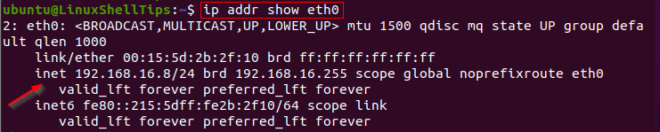 Check IP Address in Ubuntu