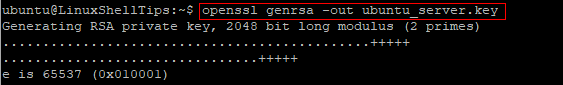 Generate OpenSSL Private Key