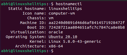 Set Hostname Using Hostnamectl