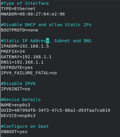 Set IP Address in CentOS