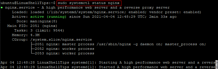 Check NGINX Status on Ubuntu