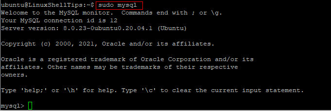 Connect to MySQL on Ubuntu