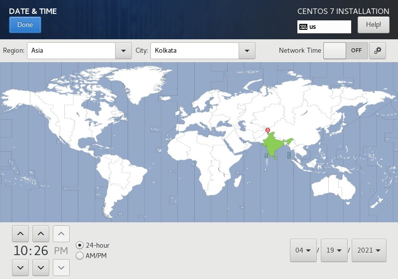 Set CentOS Date and Time