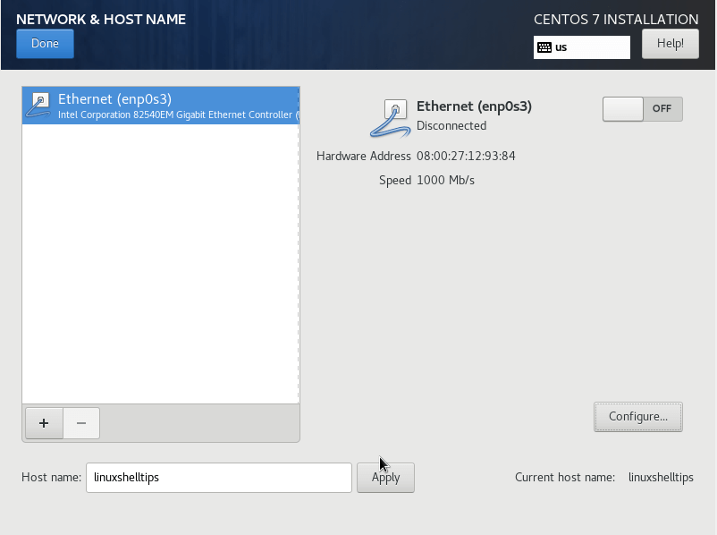 Set CentOS Hostname