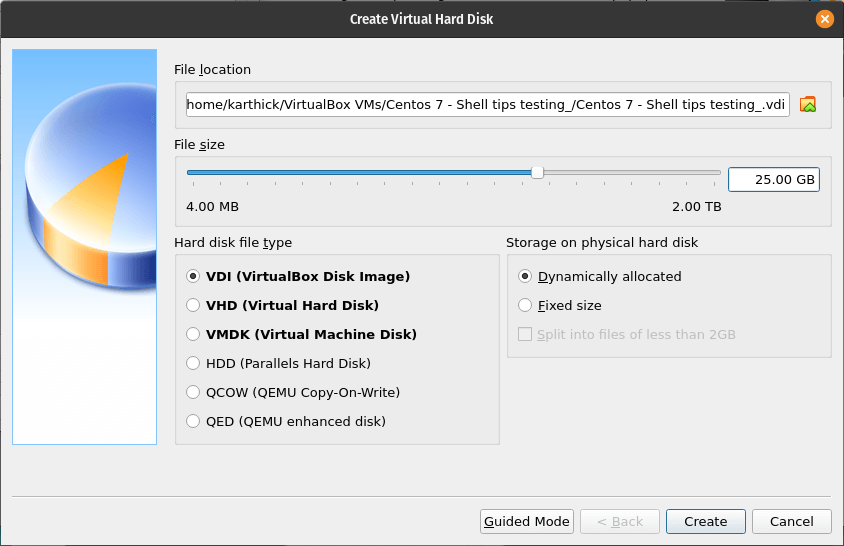 Virtual Machine Disk Settings