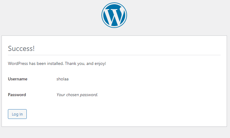 WordPress Login Page