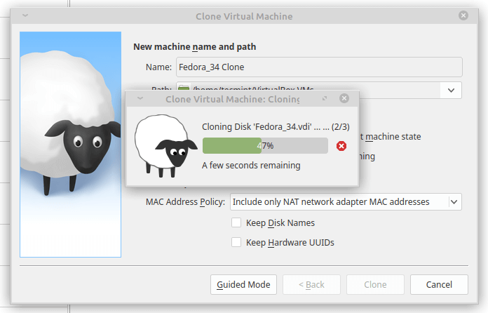 Clonning Virtual Machine