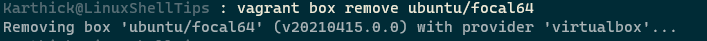 Remove Vagrant Box