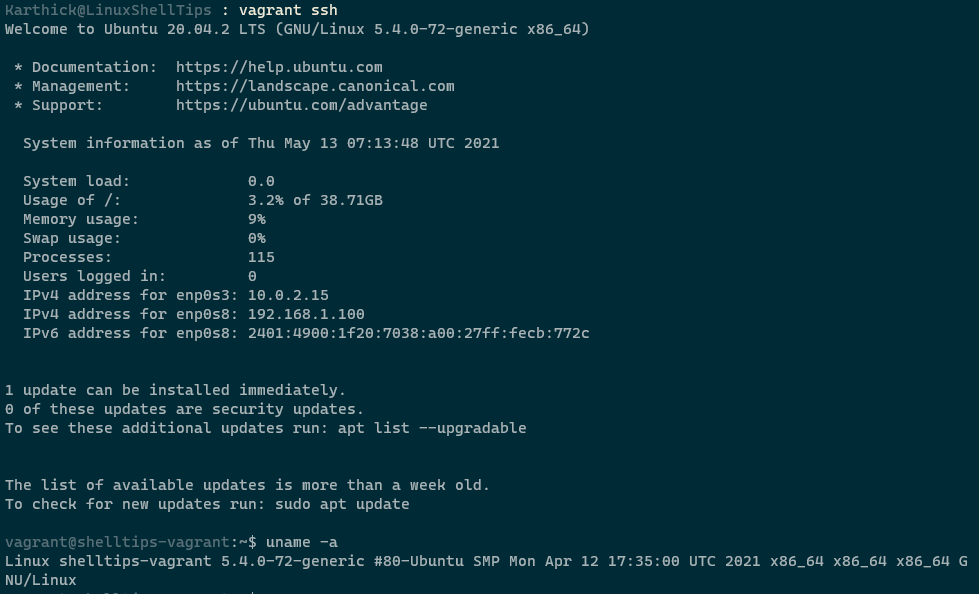 SSH to Vagrant VM