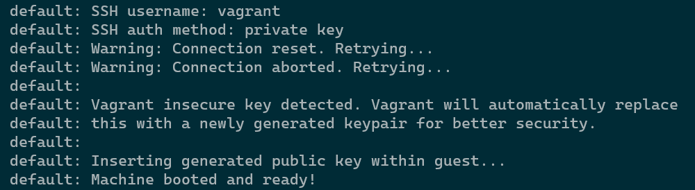 Vagrant Box Authentication Method