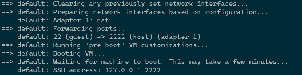 Vagrant Box Network Settings