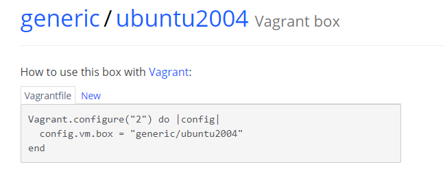 Vagrant Ubuntu Box Name