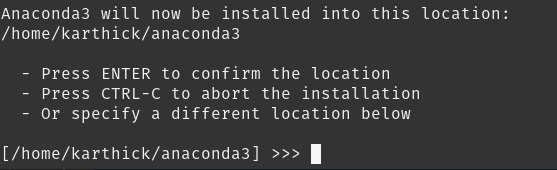 Anaconda Installation Directory