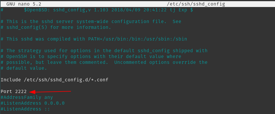 Change SSH Port