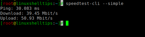 Check Linux Internet Speed