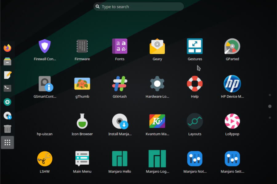 Manjaro Gnome Desktop