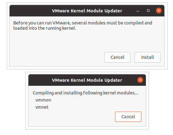VMware Kernel Module Install