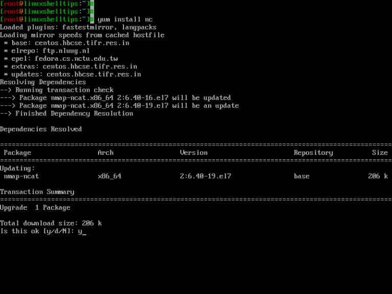How to use netcat to scan open ports in linux