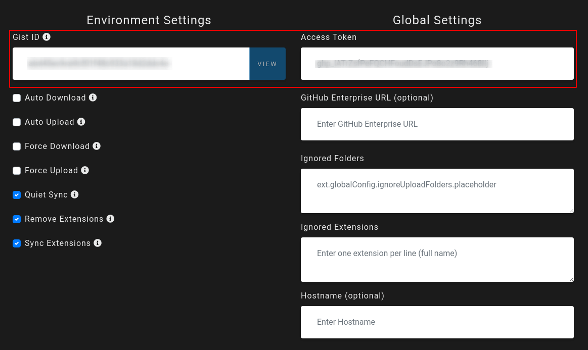 Manual Setup