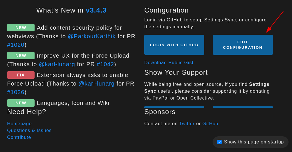 VSCode Sync Settings Configuration