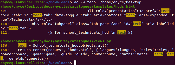 Find String and Output Words