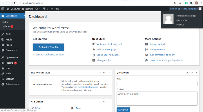 Login to WordPress Admin