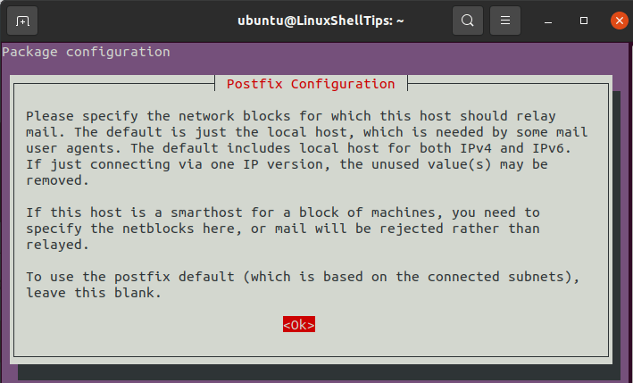 Postfix Network Block Configuration