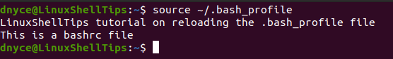 Reload .bash_profile File