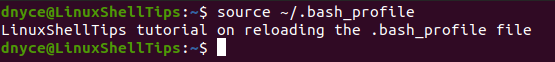 Reload .bash_profile File