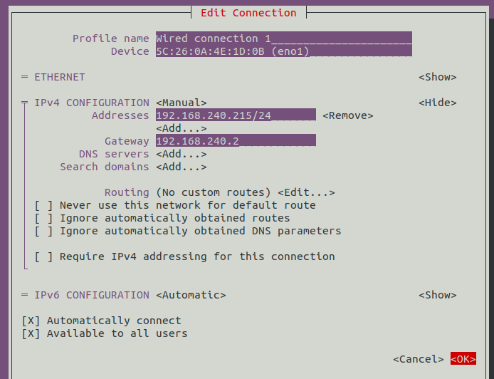 Set IP Address in Rocky Linux