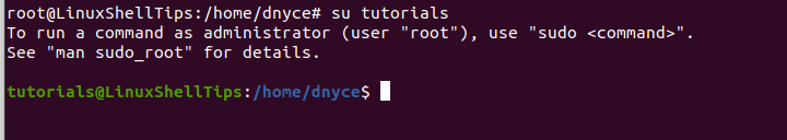 Switch to Sudo User in Ubuntu