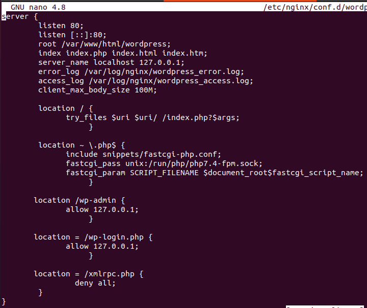 Block XML-RPC in Nginx